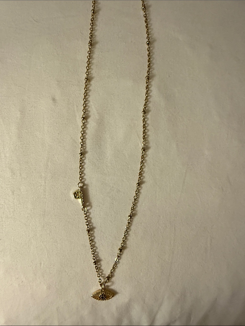 Gold Tone Evil Eye Pendant Necklace - Women Jewelry
